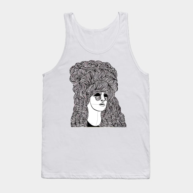 Trippy Hair Tank Top by FUN ART